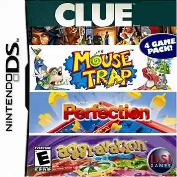 4 Game Pack! - Clue + Aggravation + Perfection + Mouse Trap (USA)-Nintendo DS